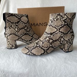 Mango Snake effect ankle boot Size 9 (EU40)